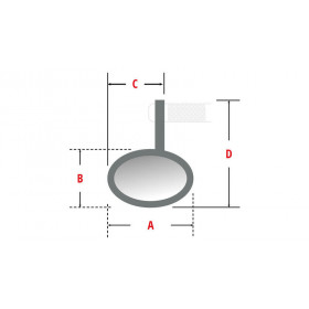 Rétroviseur embout de guidon HIGHSIDER Conero - court