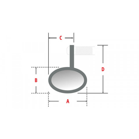 Rétroviseur embout de guidon HIGHSIDER Stealth-Rim X7 avec clignotant LED