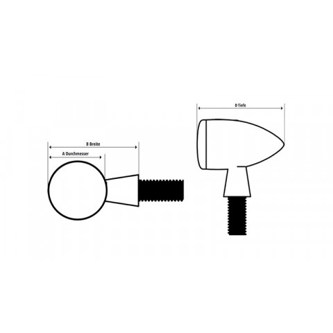 MOTOGADGET Indicator Mo.Blaze Disc, Right, Polished