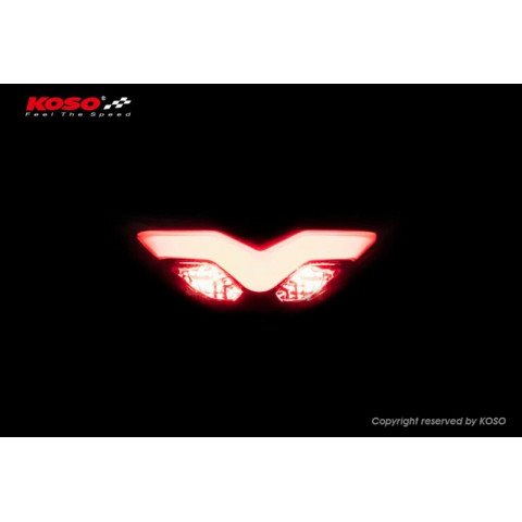 KOSO Led-Taillight, Red GT-03, e-mark.