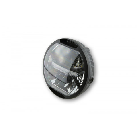 KOSO LED Headlight, Black, Side Mount