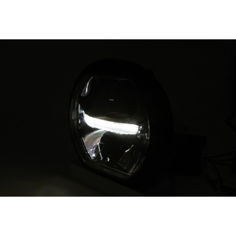 KOSO LED Headlight, Black, Side Mount