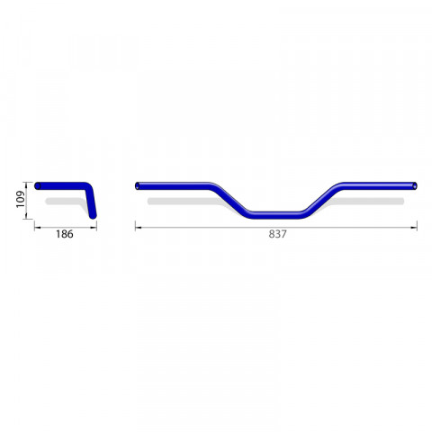 HIGHSIDER pro Flat Track Bar L14,22mm,chrome plated