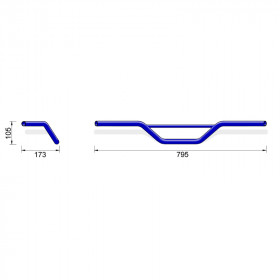 HIGHSIDER pro Steel handlebars Cross MX2, chrome