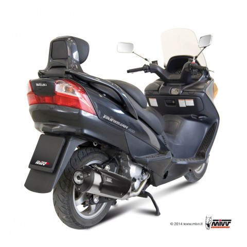 Ligne complète MIVV Urban inox brossé/abs noir Suzuki Burgman 250/400