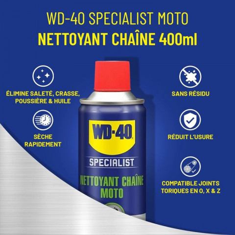 Kit d'entretient de chaîne WD-40 Specialist - 2x Spray 400ml