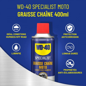 Kit d'entretient de chaîne WD-40 Specialist - 2x Spray 400ml