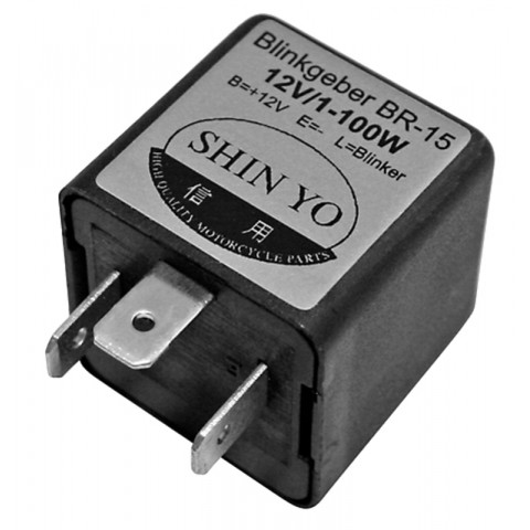 HIGHSIDER smart Flasher relay SY-02, 3-pole, 12 VDC, 1-100 Watt