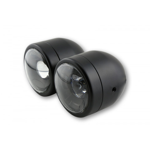 HIGHSIDER smart LED headlight TWIN, black, side mounting