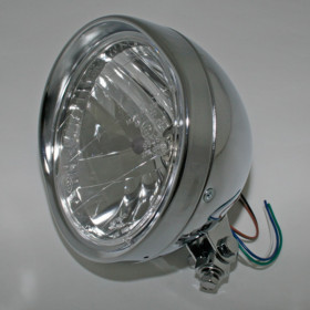 HIGHSIDER smart 6 1/2 Cruiser chrome headlight with shade