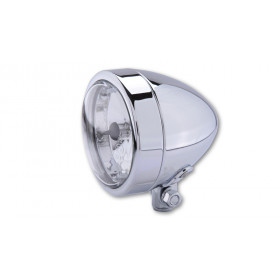 HIGHSIDER smart Chrome headlight BULLET, lower mounting, high beam H4