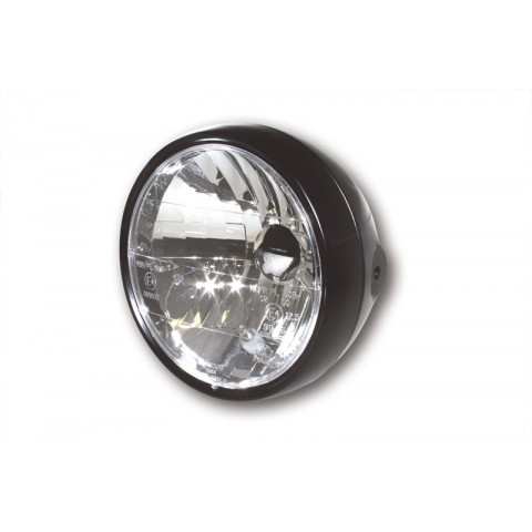 HIGHSIDER smart Headlight, 6 1/2 metal housing black satin finished, with parking light