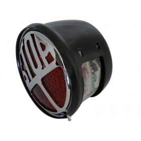 HIGHSIDER smart LED taillight STOP, red glass, black metal housing