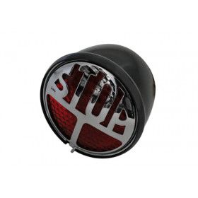 HIGHSIDER smart LED taillight STOP, red glass, black metal housing