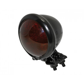 HIGHSIDER smart LED taillight BATES STYLE, black housing, red glass