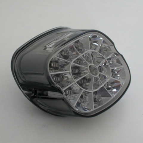 HIGHSIDER smart LED taillight, tinted glass and chrome reflector, for many HD models 1973-1998