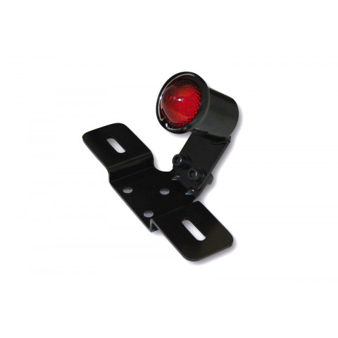 HIGHSIDER smart LED taillight OLD SCHOOL TYP3, black, red glass, with number plate holder