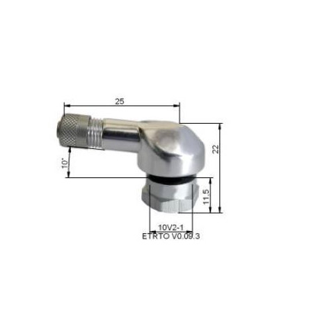 Valve pneumatique alu BIHR Ø11,5mm argent 