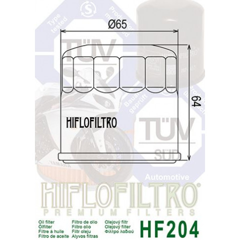 Filtre à huile HIFLOFILTRO HF204