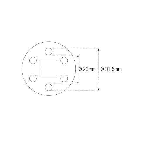 Douille à créneaux JMP pour colonne de direction Øint.23mm/Øext.31,5mm 6 crans MV Agusta