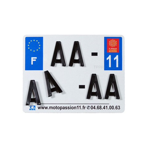 Plaques d'immatriculations PRO PLAQUES SIV alu 210x130 Département 45 10 pièces