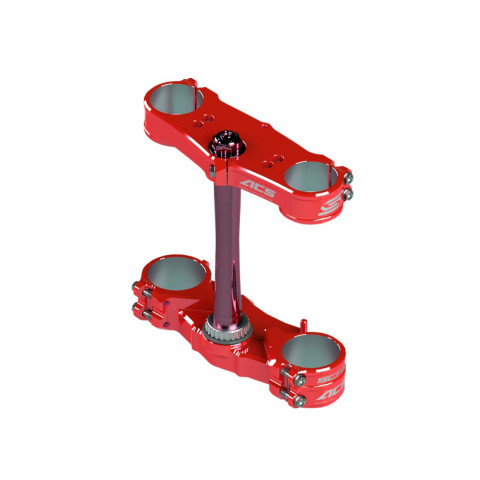 Té de fourche SCAR ACS Offset 22-24mm rouge Honda