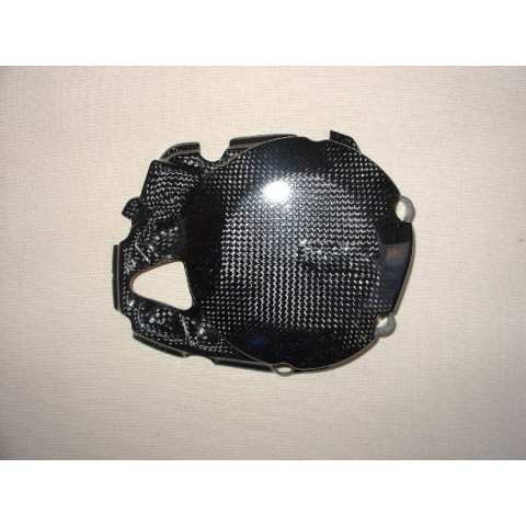 Couvre carter embrayage LIGHTECH carbone brillant Aprilia Rsv4