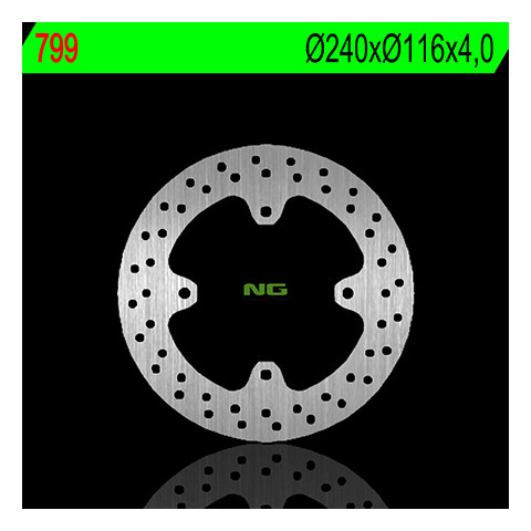 Disque de frein arrière droit NG 799 rond fixe