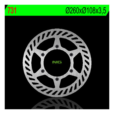 Disque de frein avant gauche NG 731 rond fixe Gas Gas