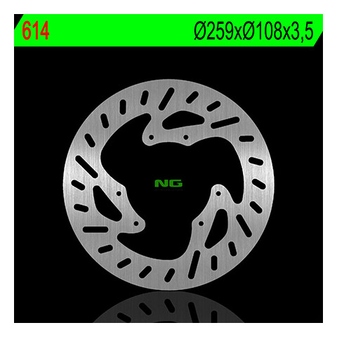 Disque de frein avant gauche NG 614 rond fixe