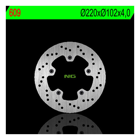 Disque de frein arrière droit NG 609 rond fixe