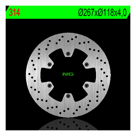 Disque de frein avant gauche NG 314 rond fixe Yamaha TT600