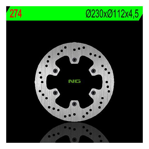 Disque de frein avant gauche NG 274 rond fixe