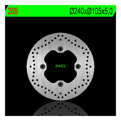 Disque de frein arrière NG 209 rond fixe