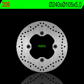 Disque de frein arrière NG 209 rond fixe