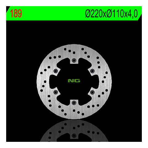 Disque de frein arrière droit NG 189 rond fixe