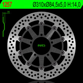 Disque de frein arrière NG 1247 rond fixe Harley-Davidson