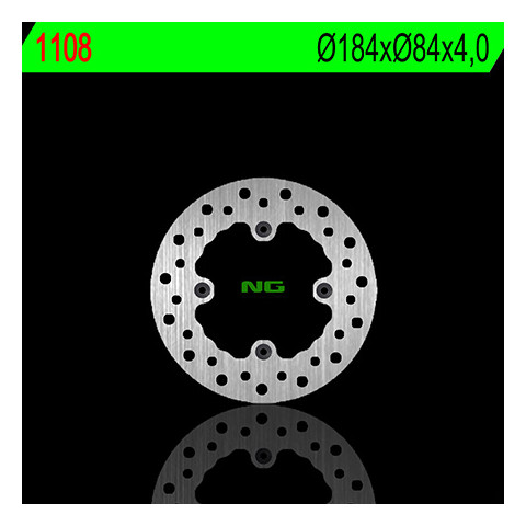 Disque de frein arrière NG 1108 rond fixe Kawasaki KX80