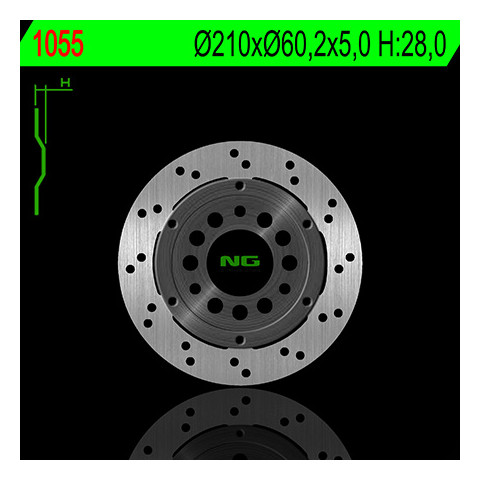 Disque de frein arrière gauche NG 1055 rond fixe Suzuki