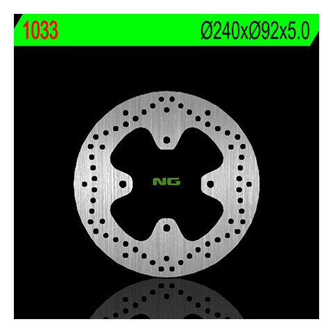 Disque de frein arrière droit NG 1033 rond fixe