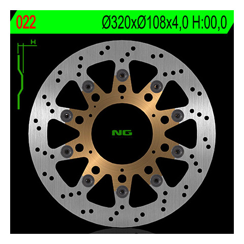 Disque de frein avant gauche NG 022 rond flottant Gas Gas