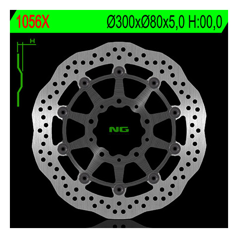 Disque de frein avant NG 1056X pétale flottant Kawasaki