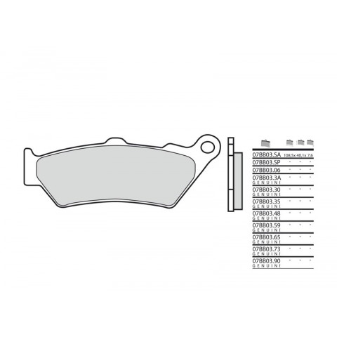 Plaquettes de frein BREMBO 07BB03LA métal fritté Honda CB500