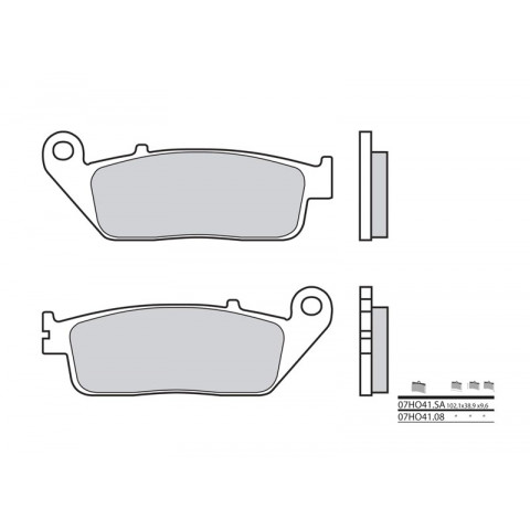 Plaquettes de frein BREMBO 07HO41LA métal fritté Honda CBF1000