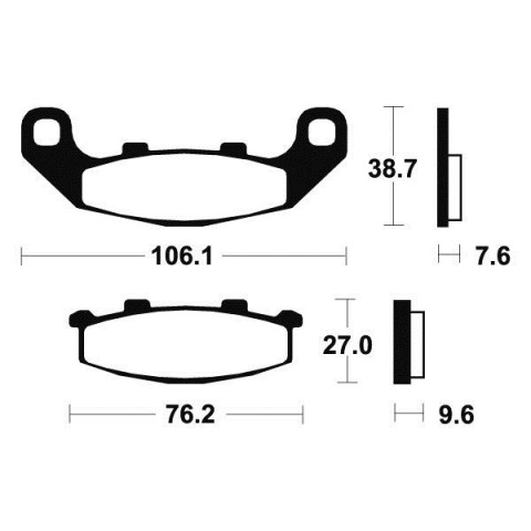 Plaquettes de frein TECNIUM MF115 métal fritté