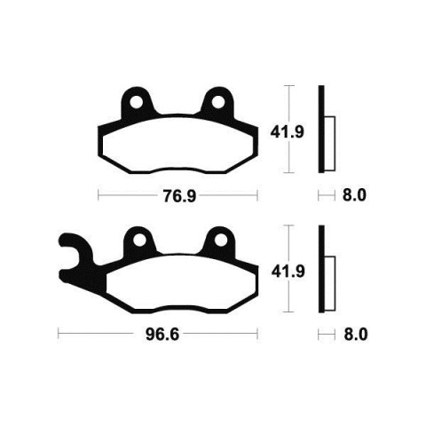 Plaquettes de frein TECNIUM MR111 métal fritté