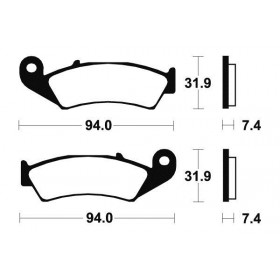 Plaquettes de frein TECNIUM MA103 organique