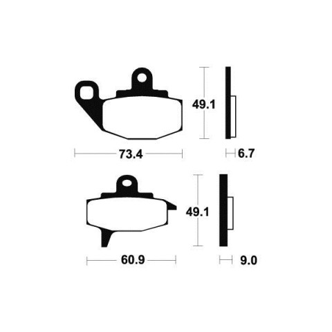 Plaquettes de frein TECNIUM MA102 organique