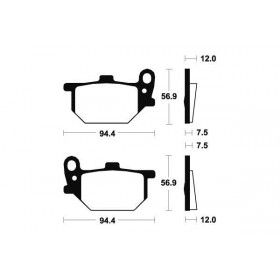 Plaquettes de frein TECNIUM MA28 organique