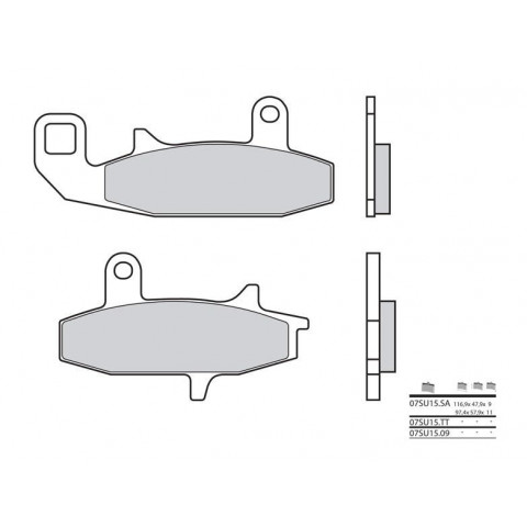 Plaquettes de frein BREMBO 07SU1509 organique Suzuki